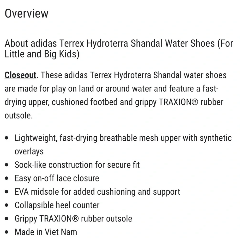 New Adidas Terrex HydroTerra Shandal